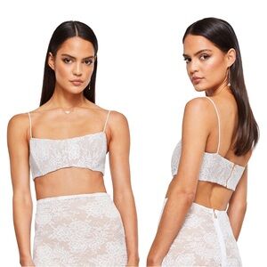 NOOKIE | Heaven Lace Crop Top in White - Size Medium (NWT)